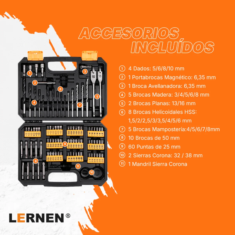 Maletín De 99 Puntas De Taladro, Brocas y Dados-3
