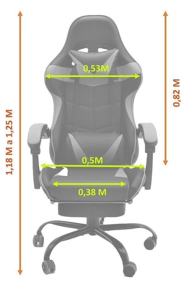 Silla Gamer Reclinable Con Apoya Pies-2