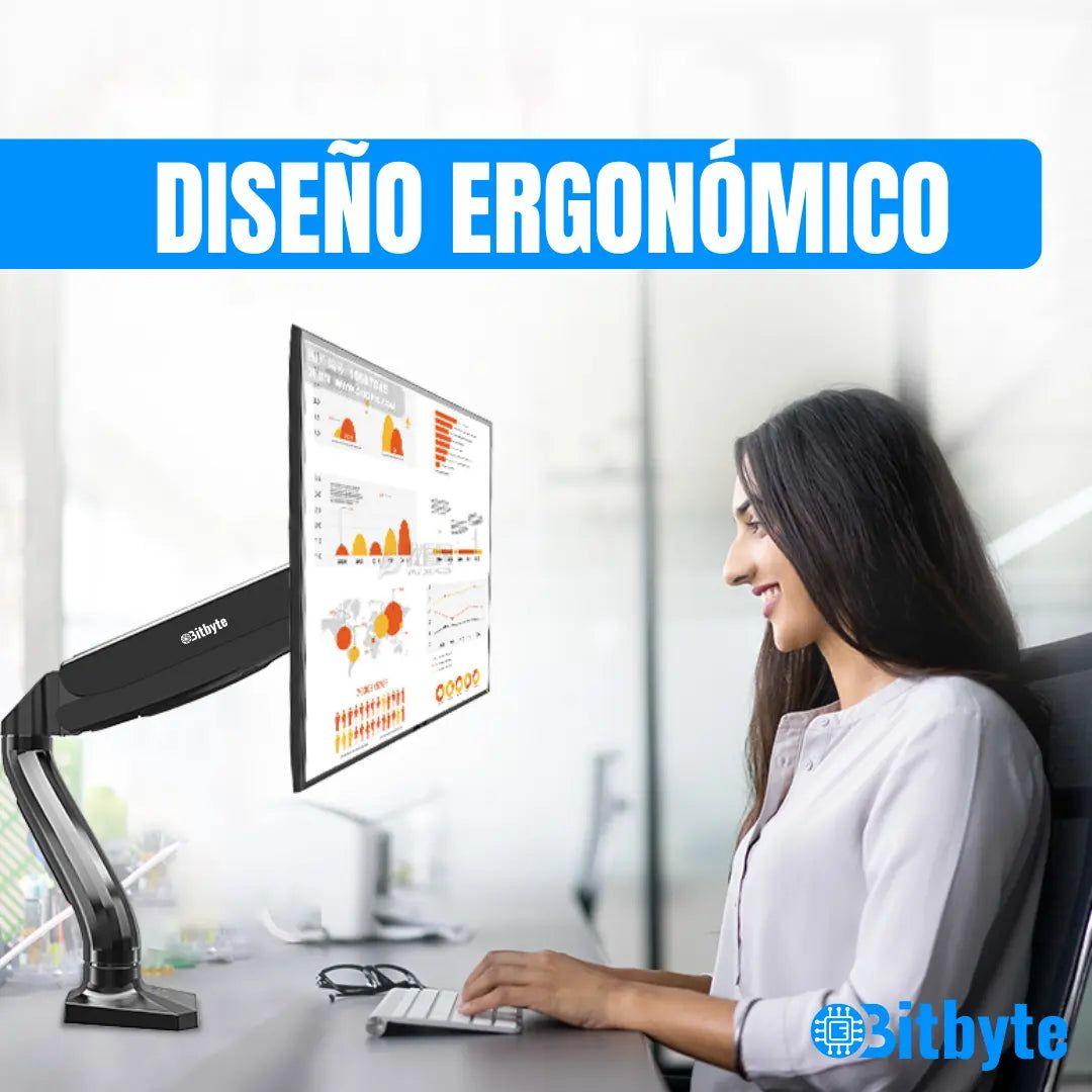 Soporte Monitor Escritorio 13 -32 Pulgadas Brazo Articulado Color Negro-2