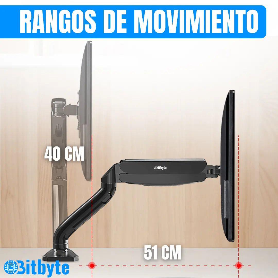 Soporte Monitor Escritorio 13 -32 Pulgadas Brazo Articulado Color Negro-5