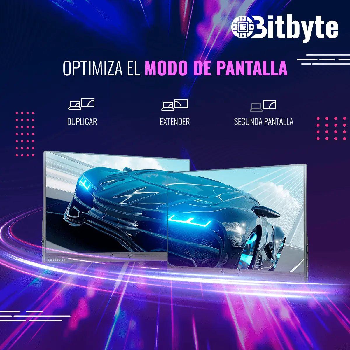 Monitor Portátil Bitbyte 15.6 Full Hd Ips Con Parlante-5