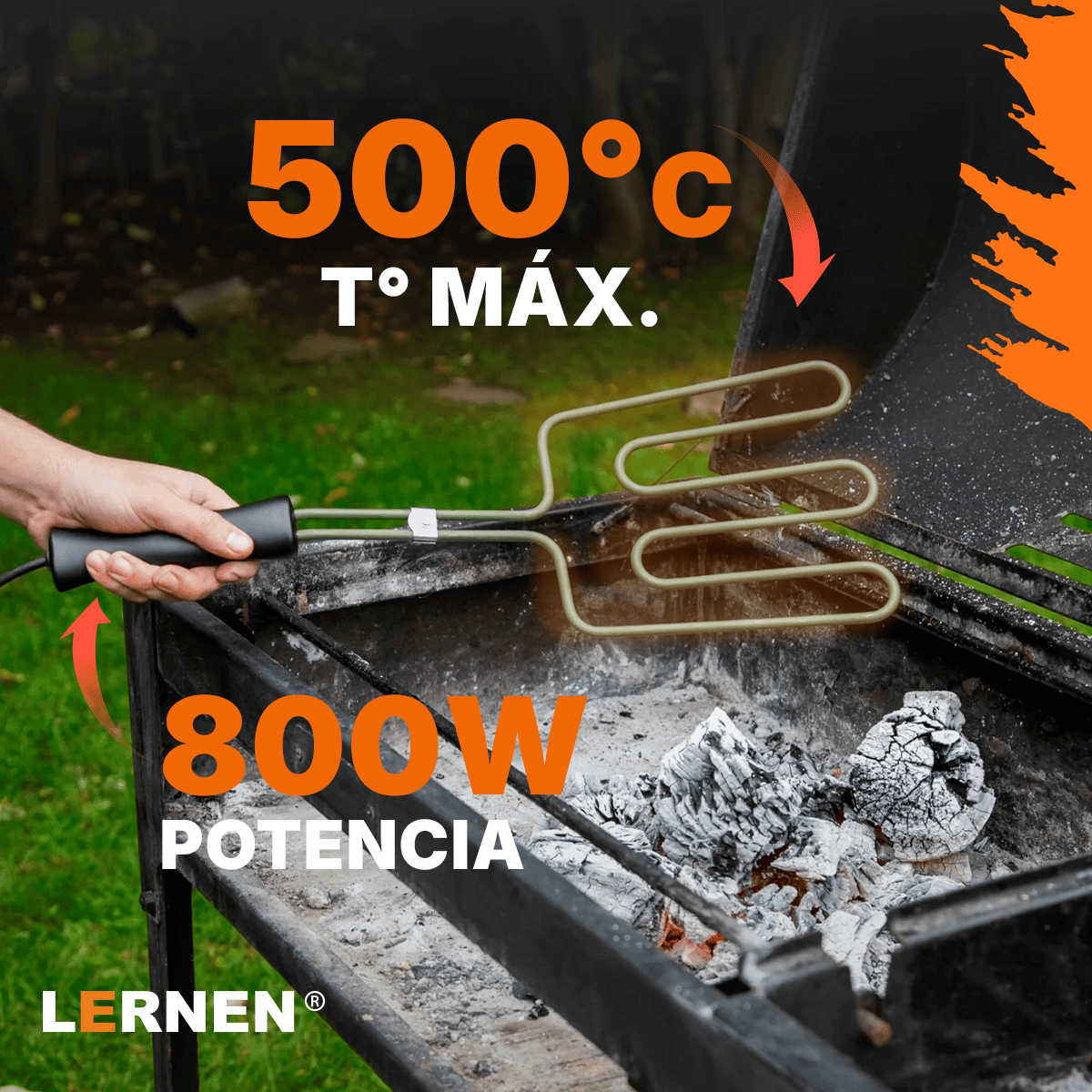 Encendedor Eléctrico De Parrilla Carbón Leña Quincho Lernen-2