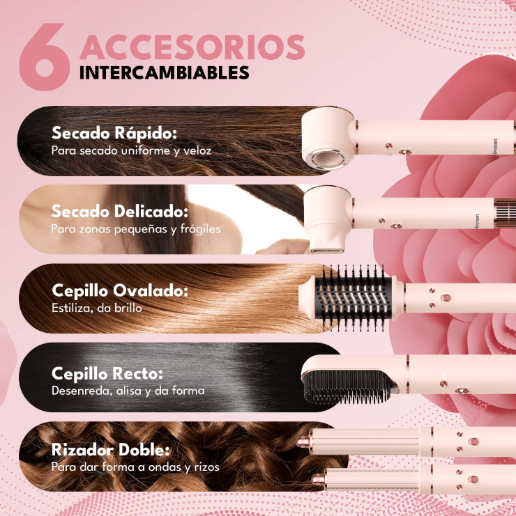 Secador De Pelo 6 En 1 Multifunci n Homen EC T cnolog a Iones-1