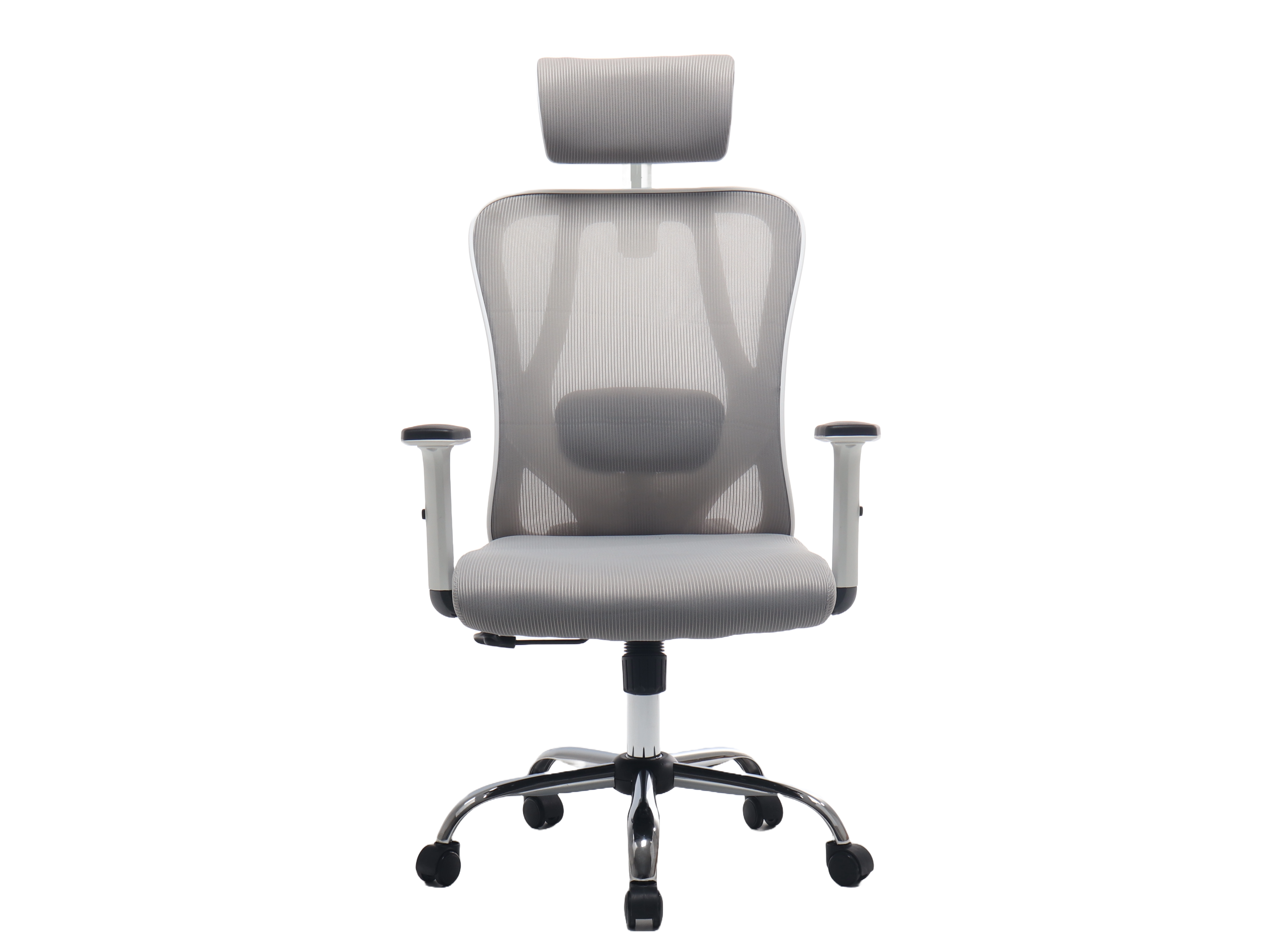 Silla De Oficina Ejecutiva Pro Con Apoya Brazos Ajustables Gris-3