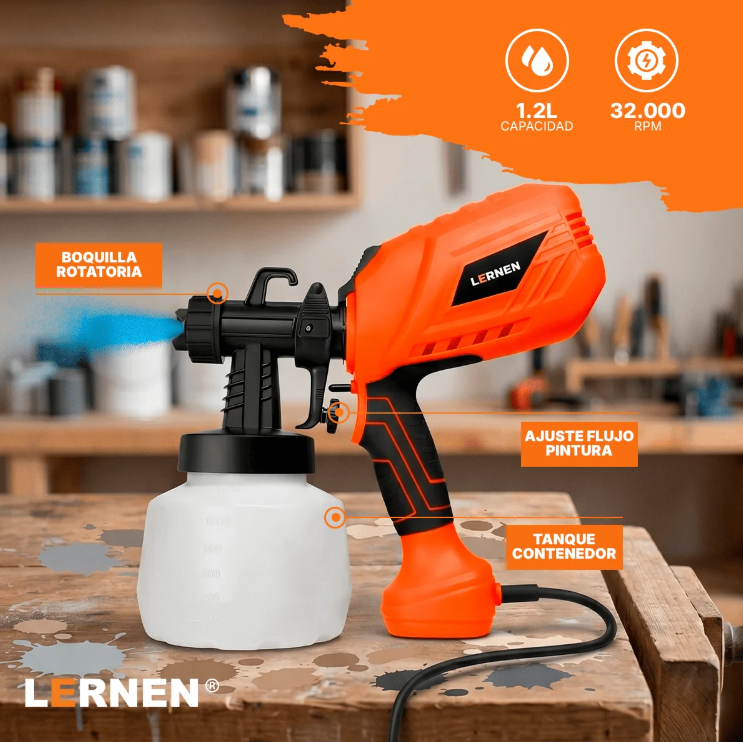 Pistola Para Pintar Eléctrica Con Compresor 550w.-3