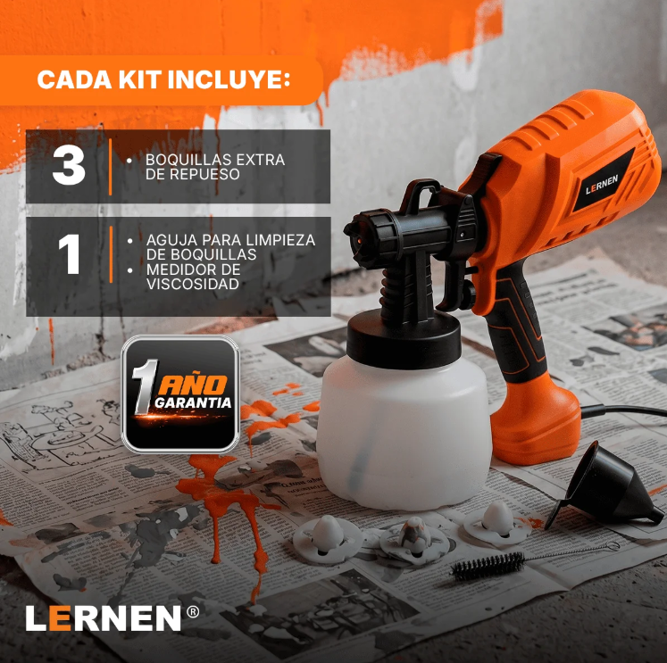 Pistola Para Pintar Eléctrica Con Compresor 550w.-4
