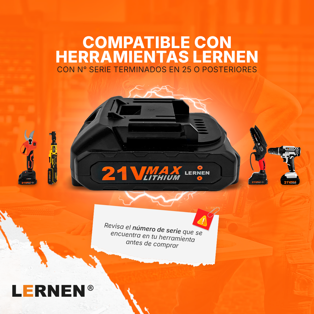 Batería Lernen 21v 2.000 Mah-5