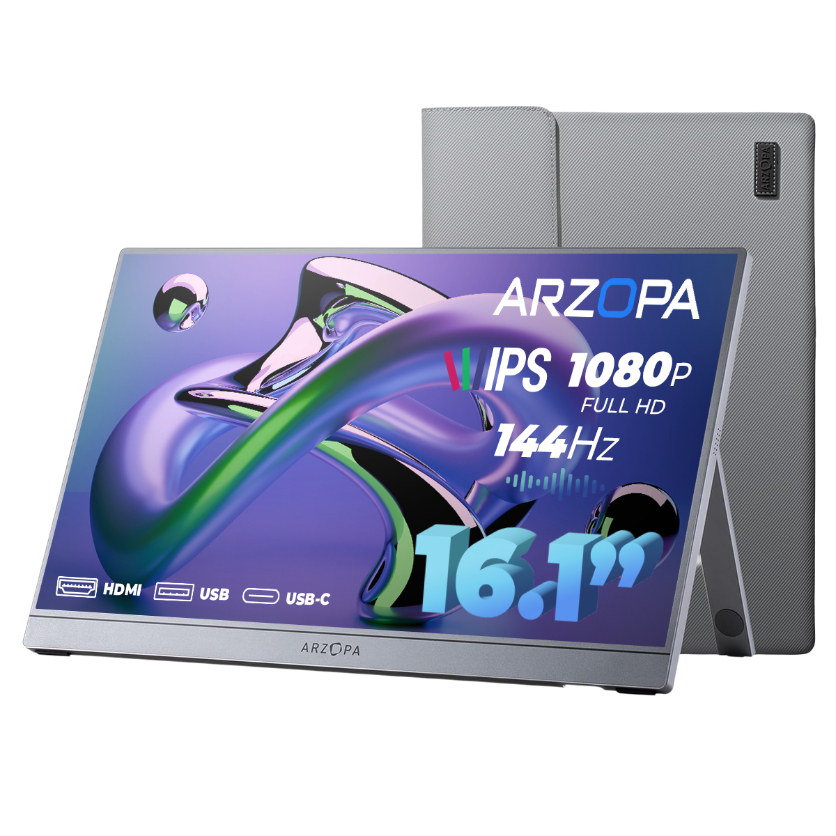 Monitor Portátil Arzopa Z1FC - 16.1" + Funda-0