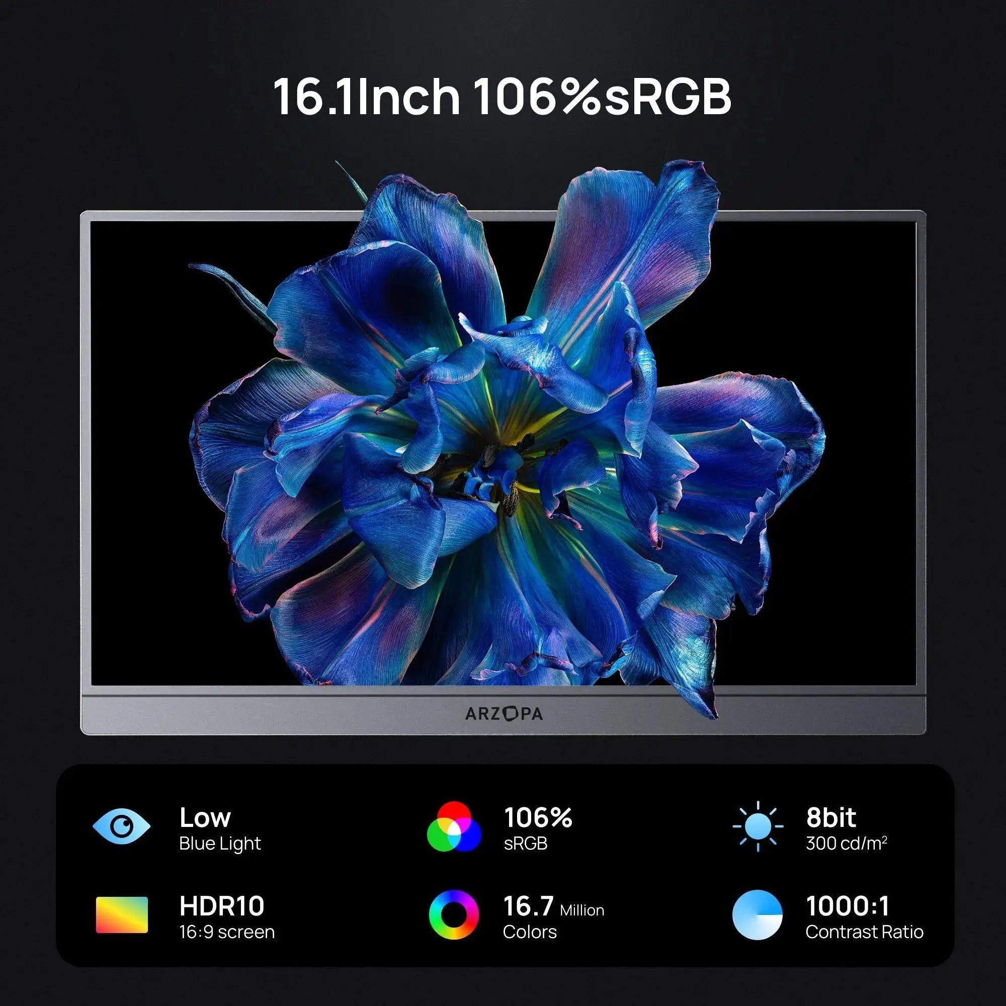 Monitor Portátil Arzopa Z1FC - 16.1" + Funda-4