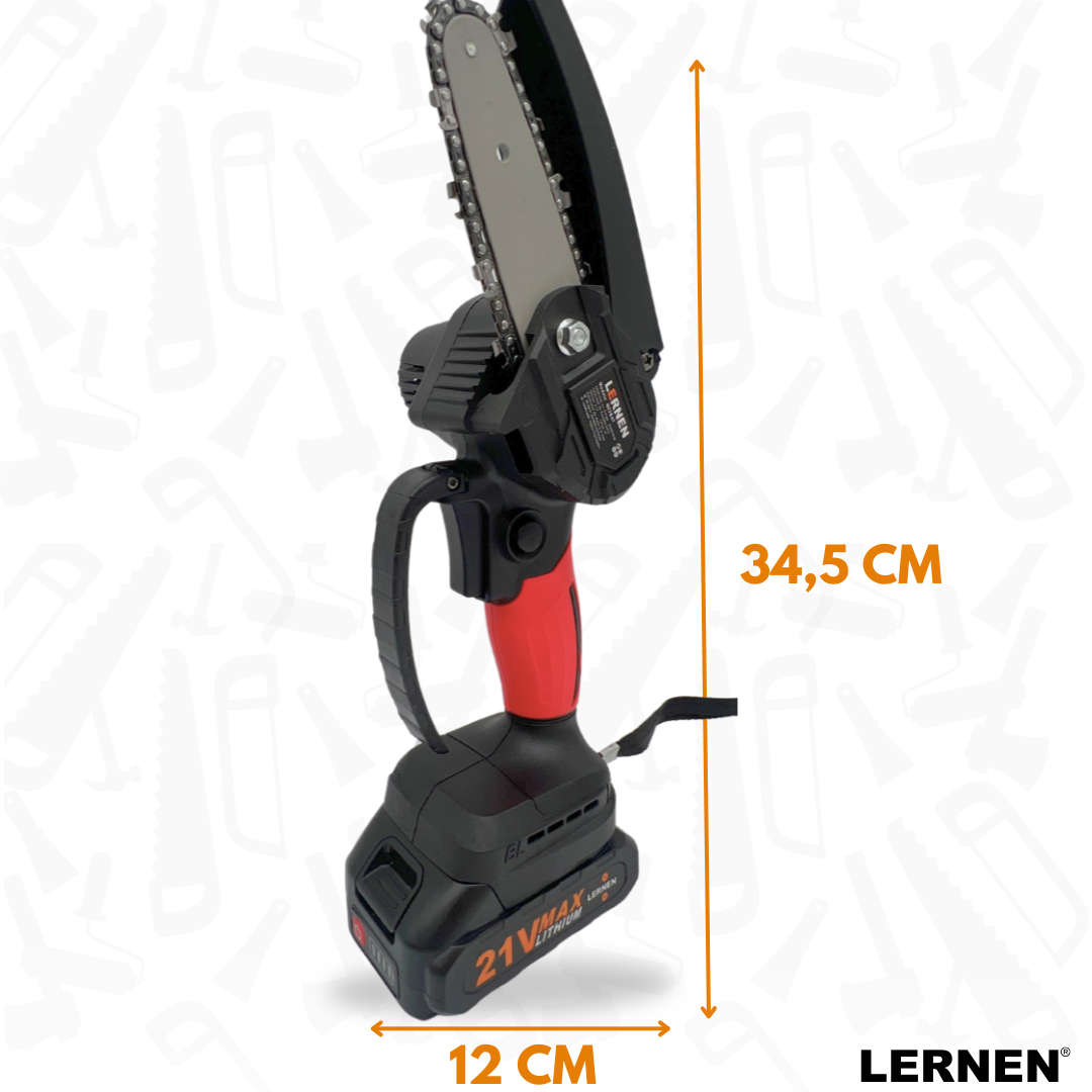 Motosierra Podadora Eléctrica 4" + 2 Baterias-5