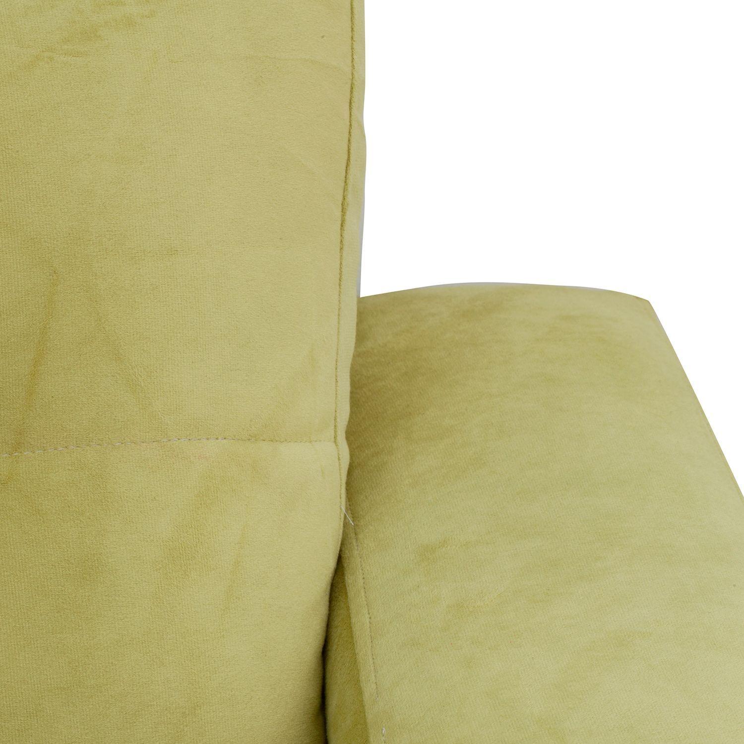 Sofá Seccional Valentina de Felpa - Pistacho-4