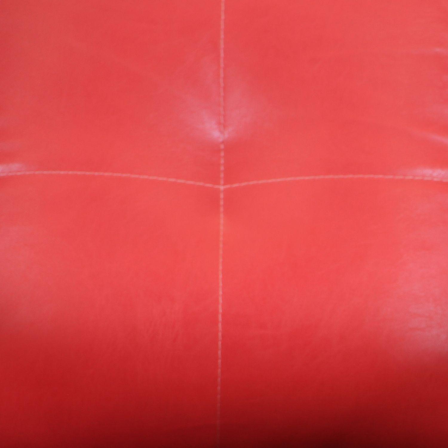 Juego de Living Roma 3-2 de Cuero Sintetico Pu - Rojo-5