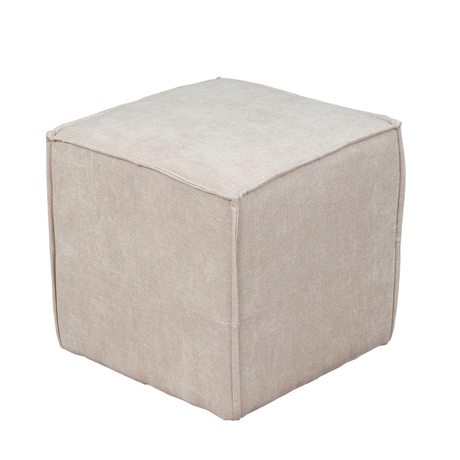 Sofá Modular Fortaleza 3 cuerpos y 2 Poufs - Tela Lino Finesse Beige-7