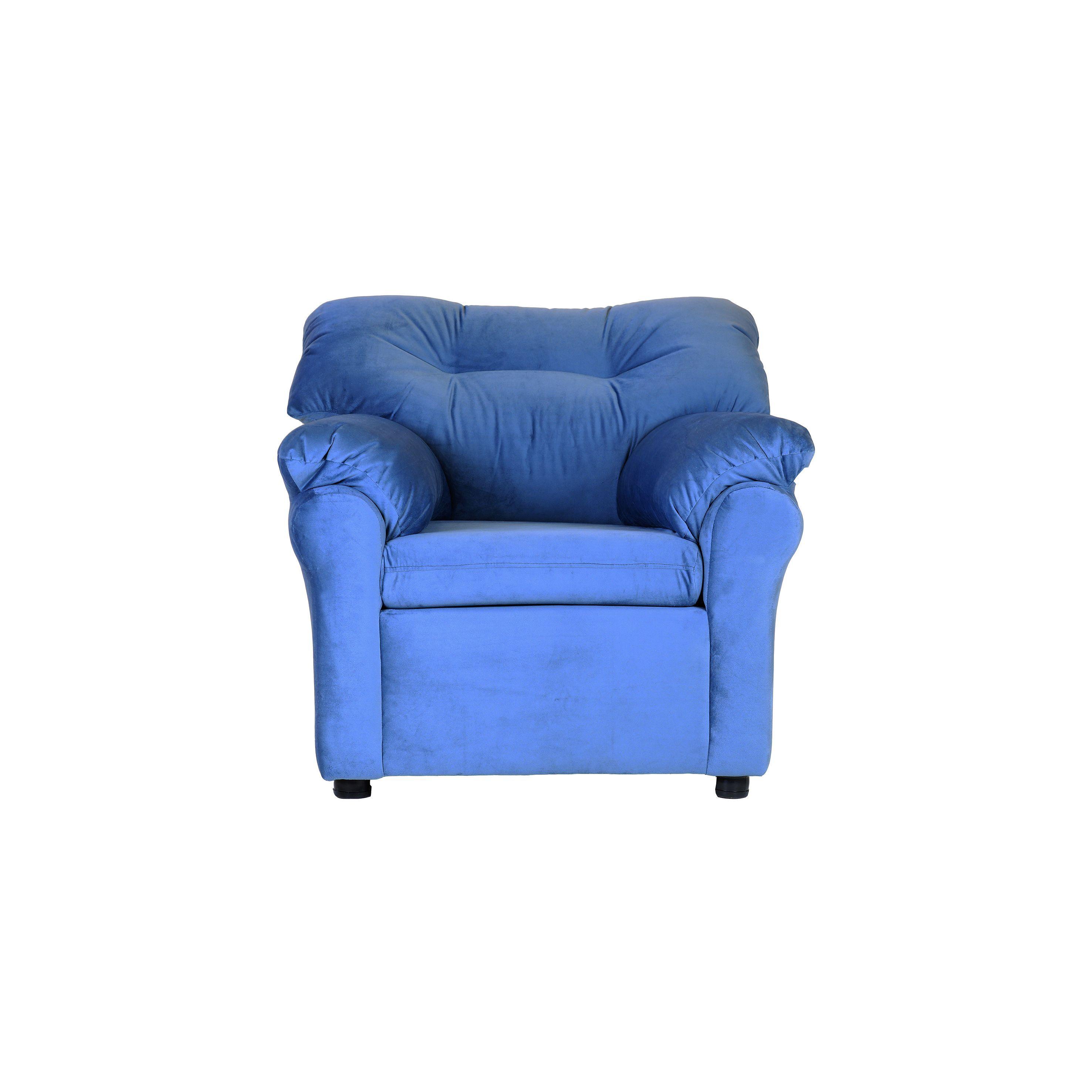 Sofá Madrid de 1 Cuerpo - Felpa Azul Petroleo-2