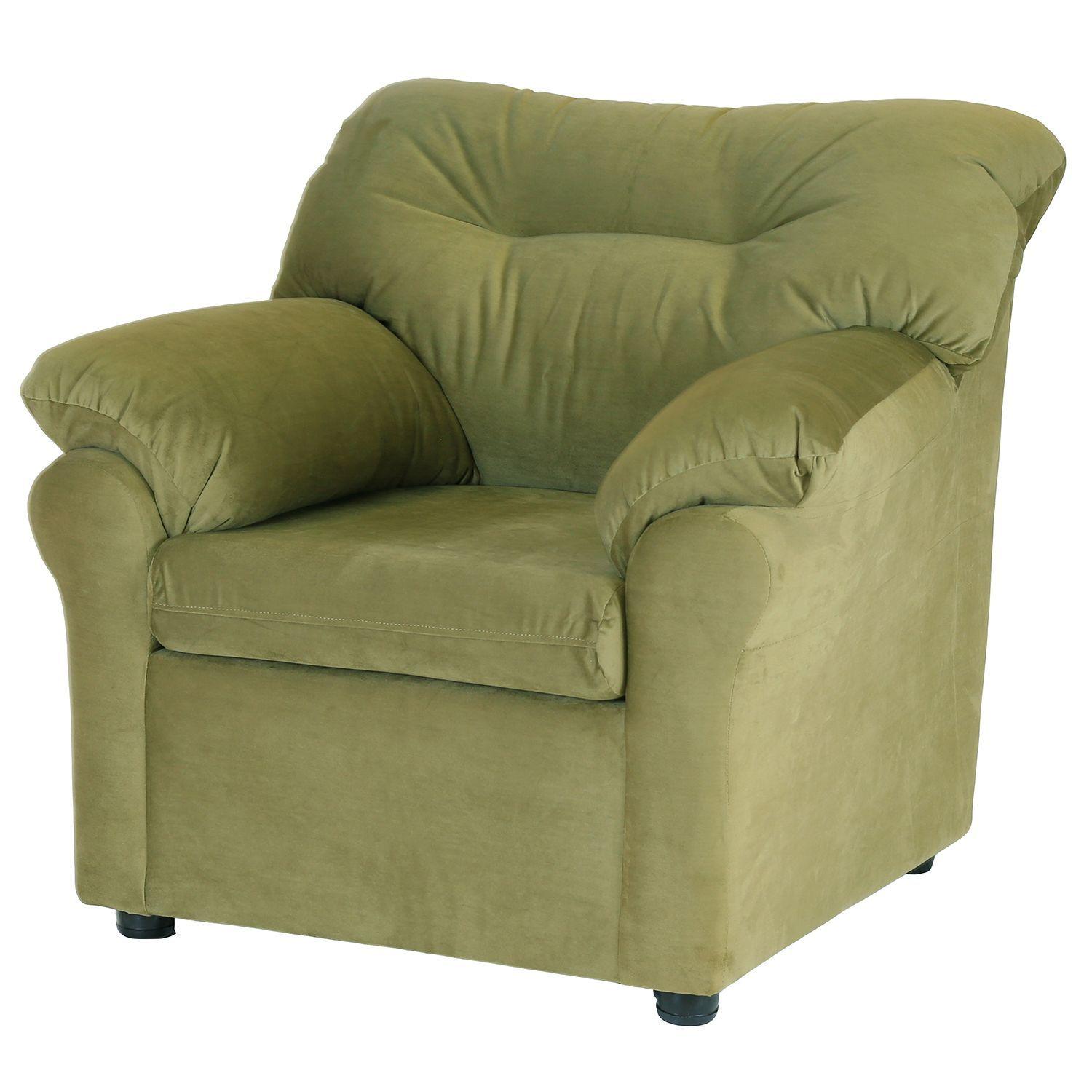 Juego de Living Madrid 2-1-1 de Felpa - Verde Musgo-4
