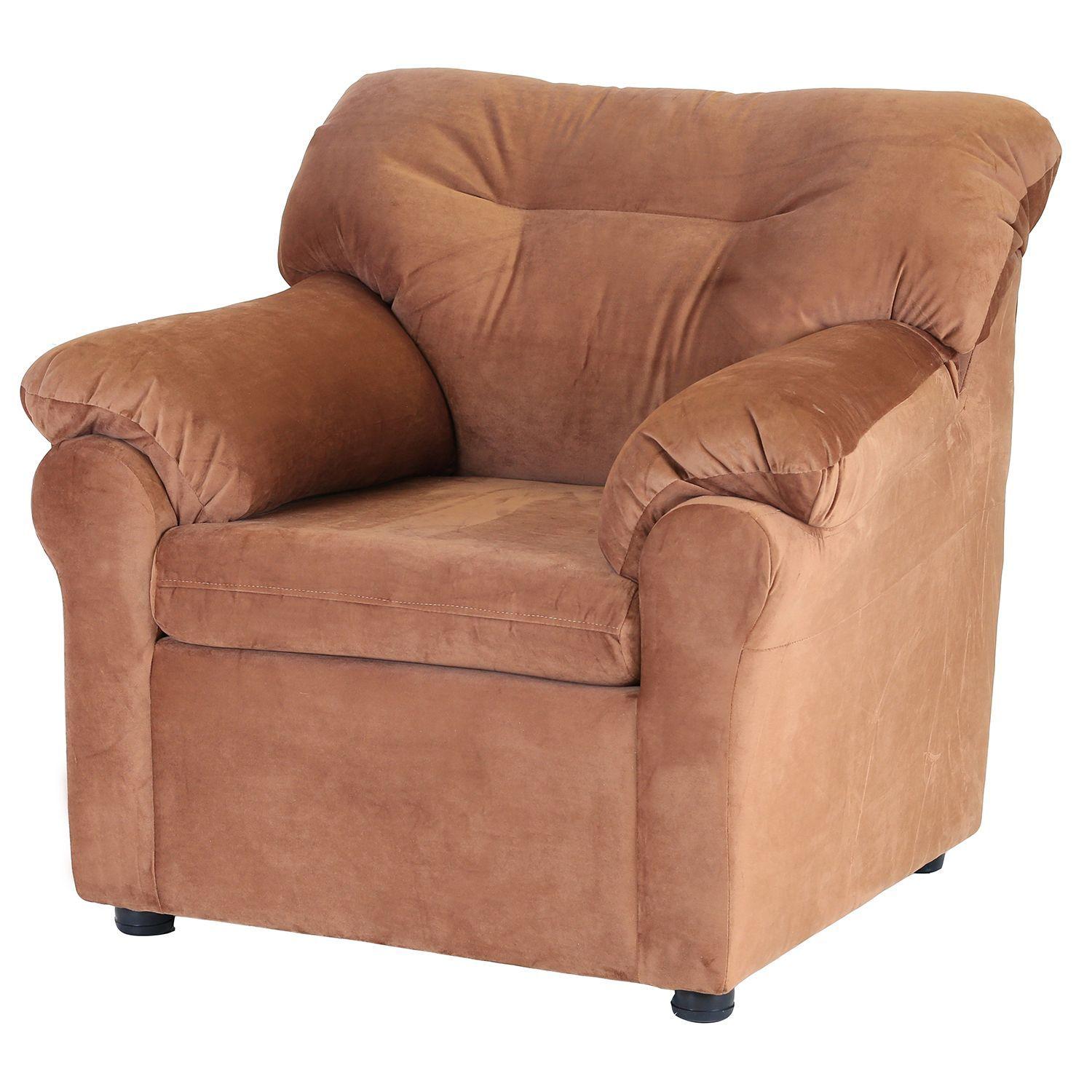 Juego de Living Madrid 2-1-1 de Felpa - Tostado-3