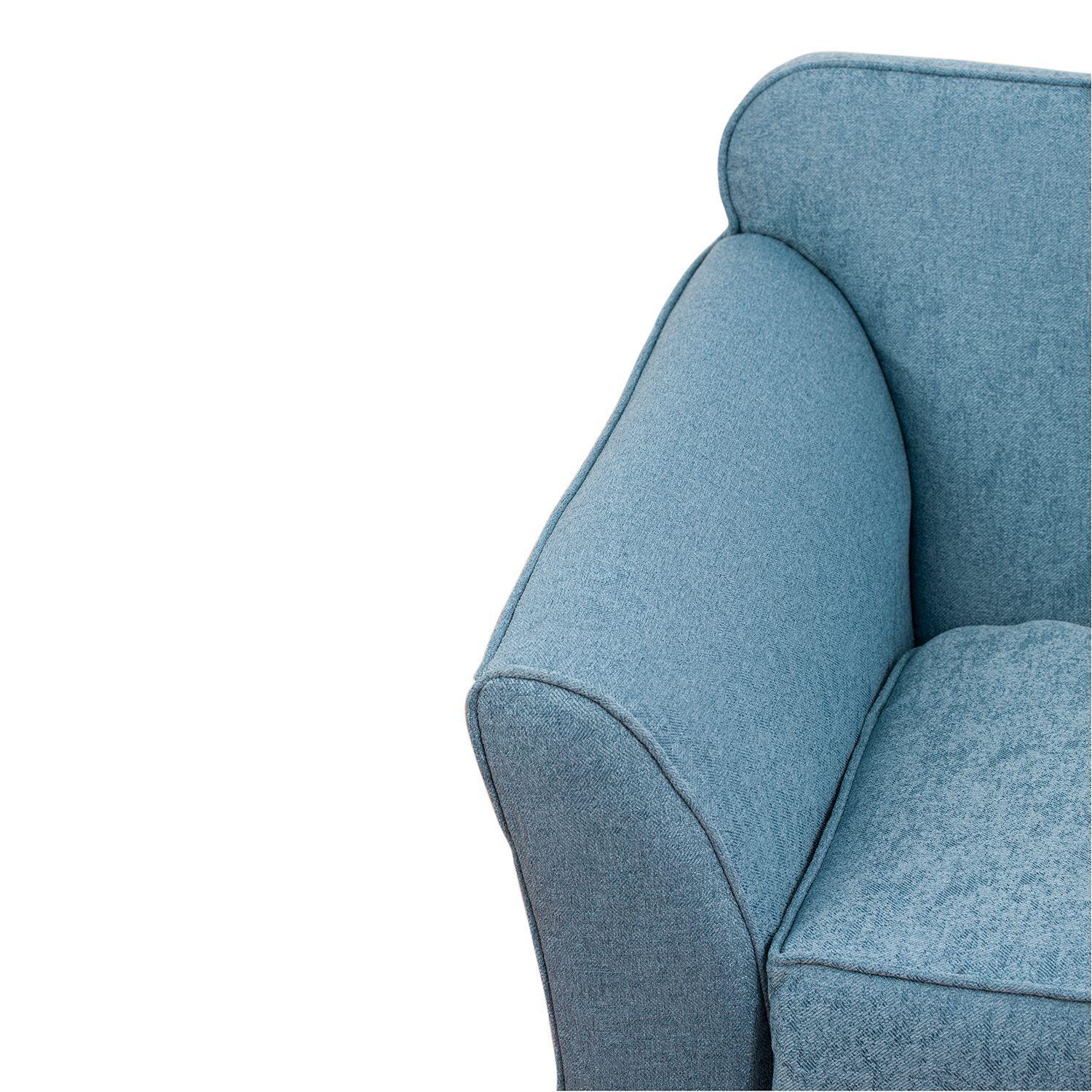 Sofá Ivannia 3  Cuerpos Lino Sidelli Azul Claro-4