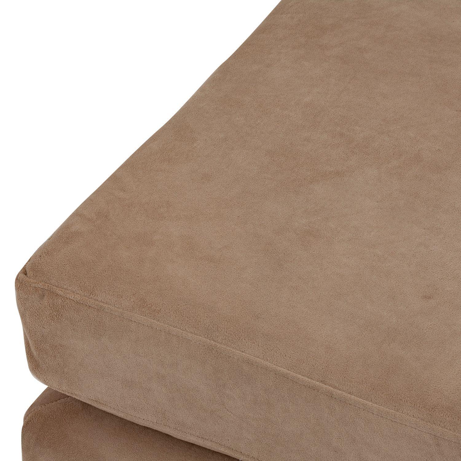 Sofá Seccional Valentina de Felpa - Beige-6