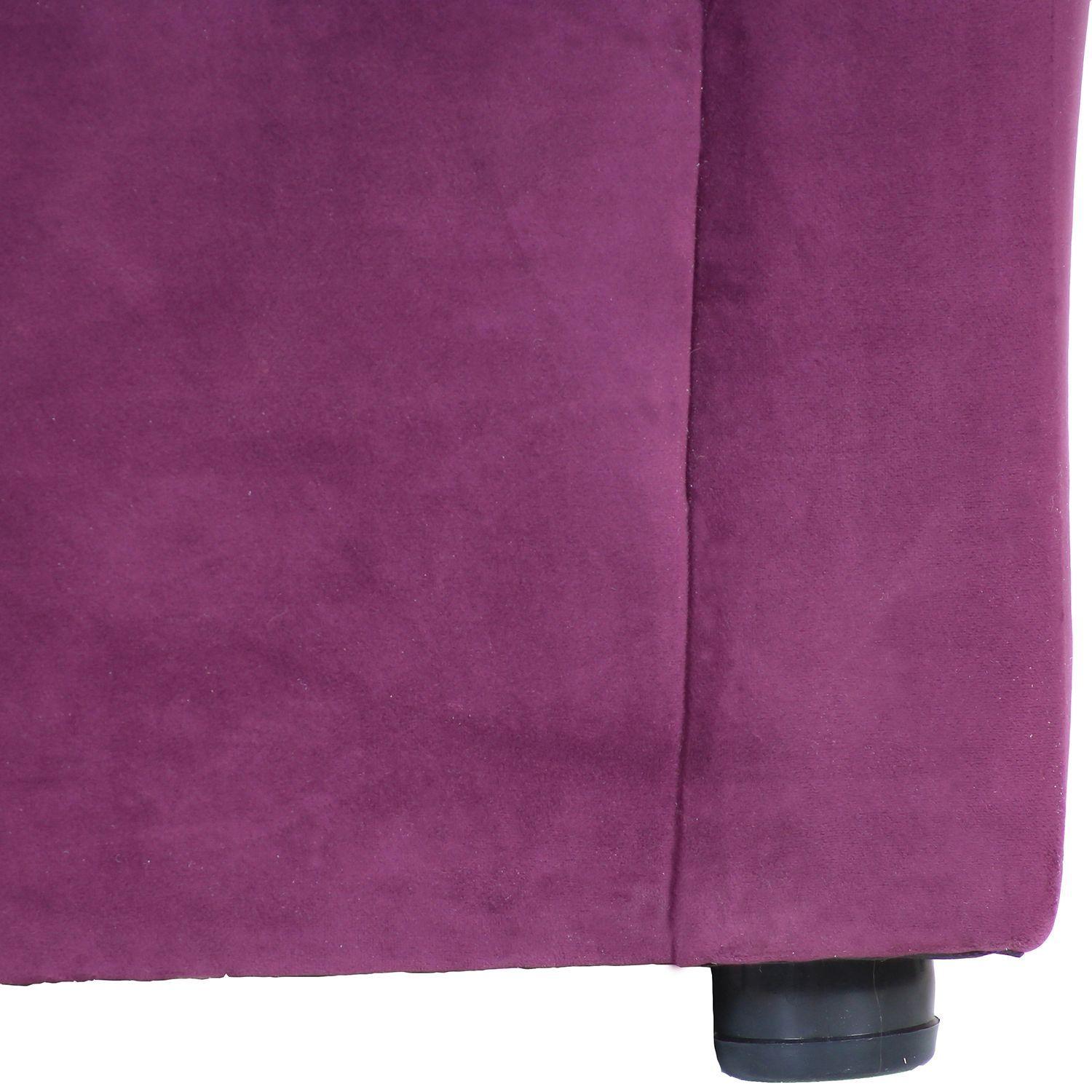 Sofá Madrid 3-1-1 de Felpa - Lila-5