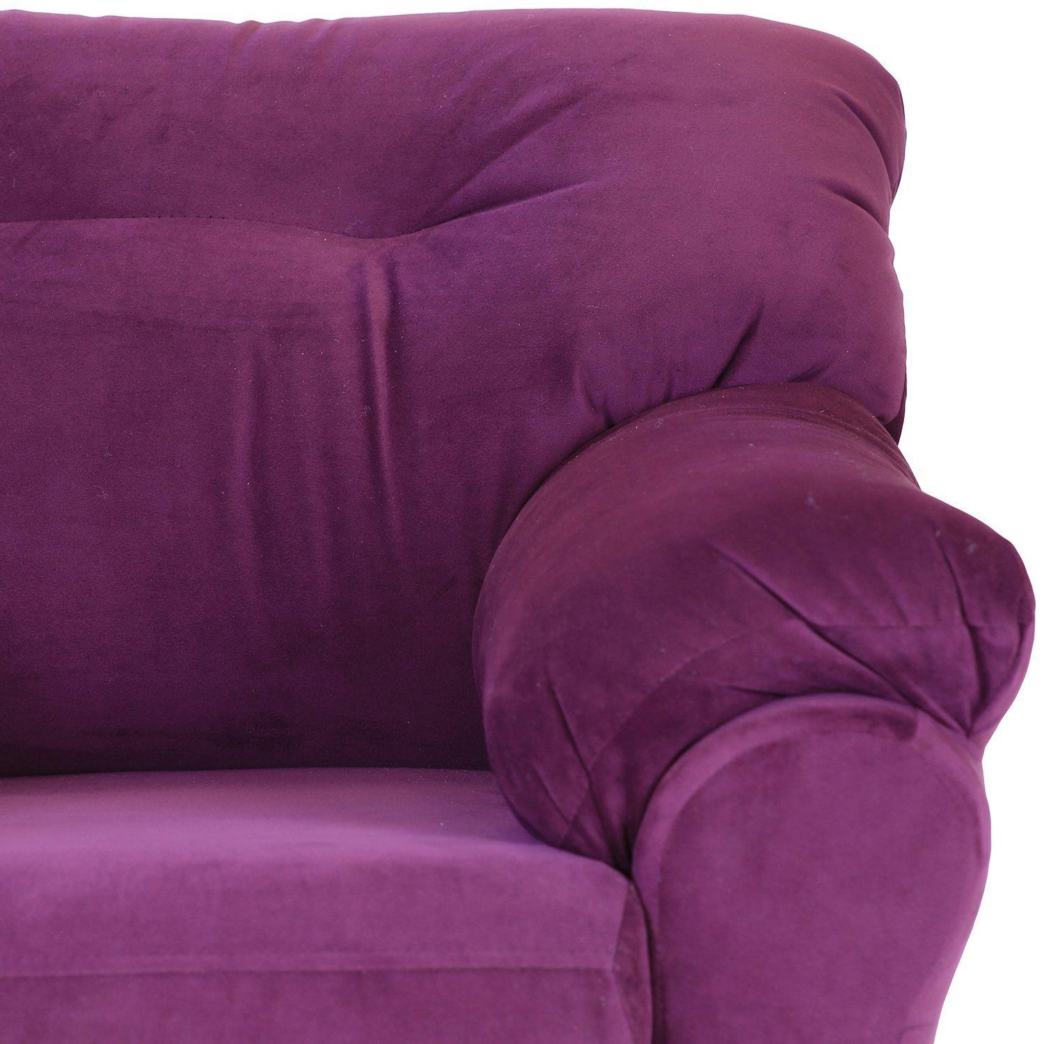 Sofá Madrid 3-1-1 de Felpa - Lila-6