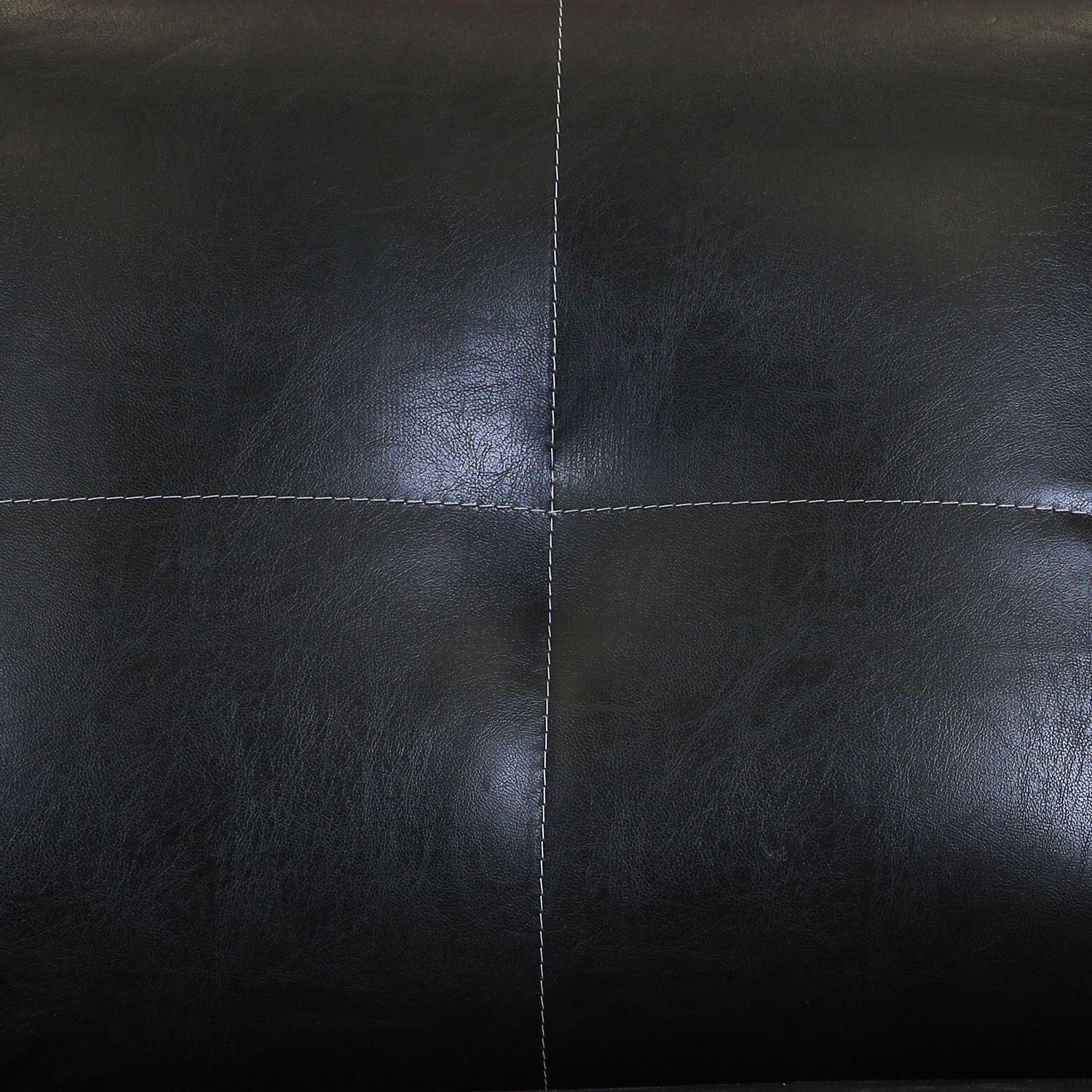 Sofá Roma de 1 Cuerpo - Cuero Sintetico Pu - Negro-4