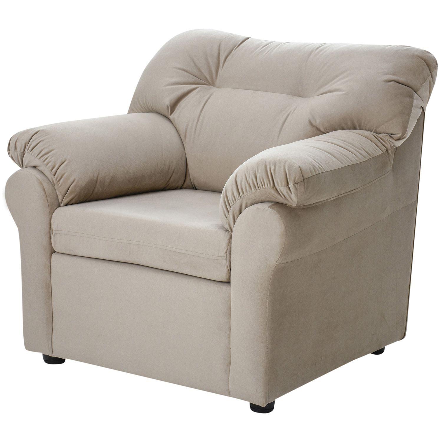 Juego de Living Madrid 3-2-1 de Felpa Beige-5