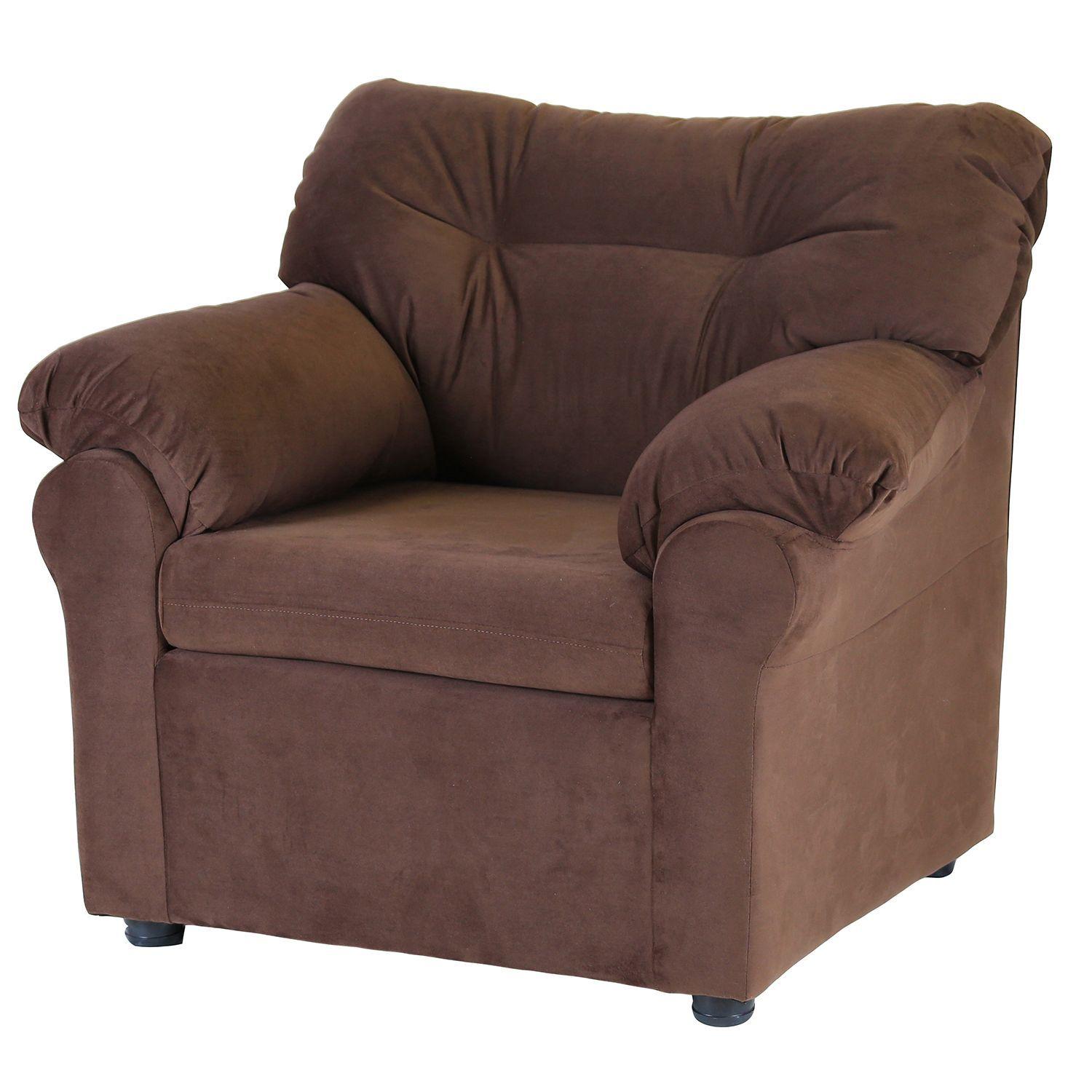 Juego de Living Madrid 3-2-1 de Felpa Chocolate-5