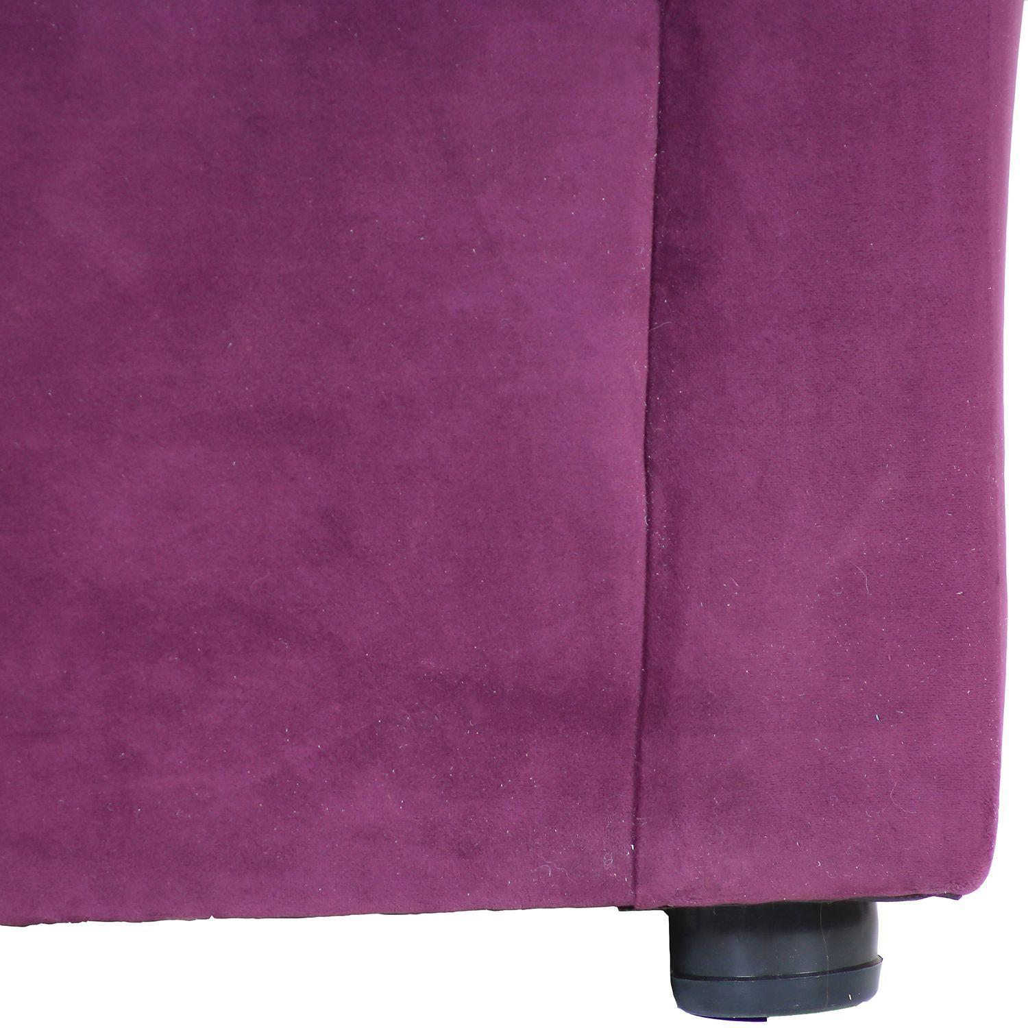 Juego de Living Madrid 3-2-1 de Felpa Lila-7