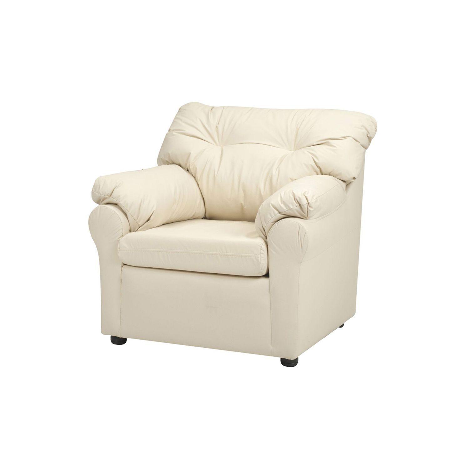 Sofá Madrid de 1 Cuerpo - Cuero Sintetico PU Beige-1