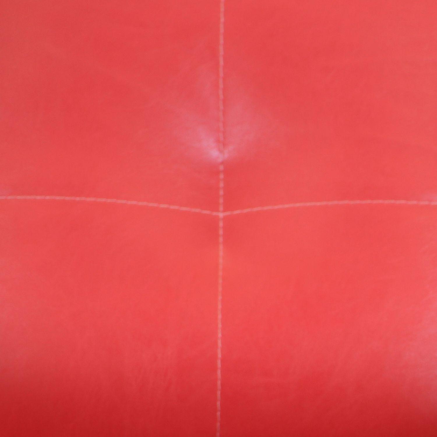 Sofá Roma de 1 Cuerpo - Cuero Sintetico Pu - Rojo-2