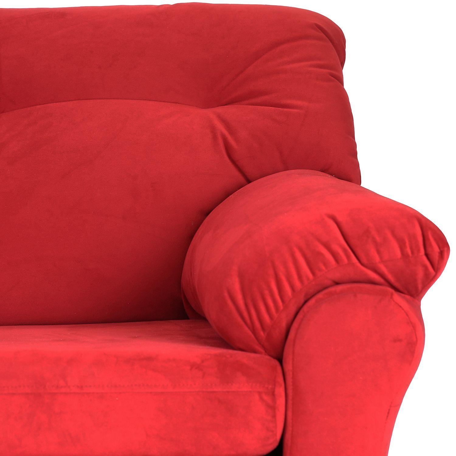 Sofá Madrid de 1 Cuerpo - Felpa  Rojo-2