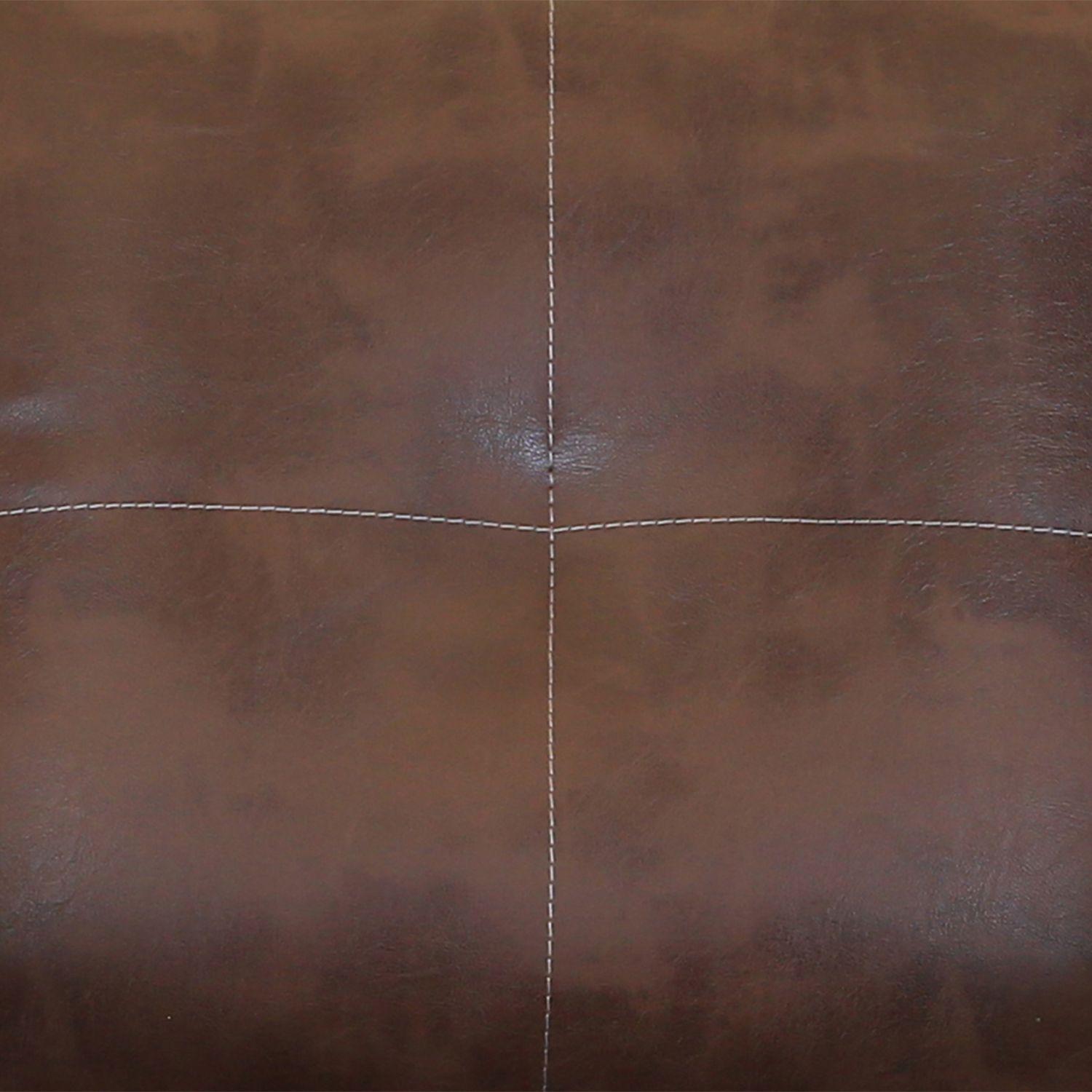 Juego de Living Roma 2-1-1 de Cuero Sintetico Pu - Caramelo-5