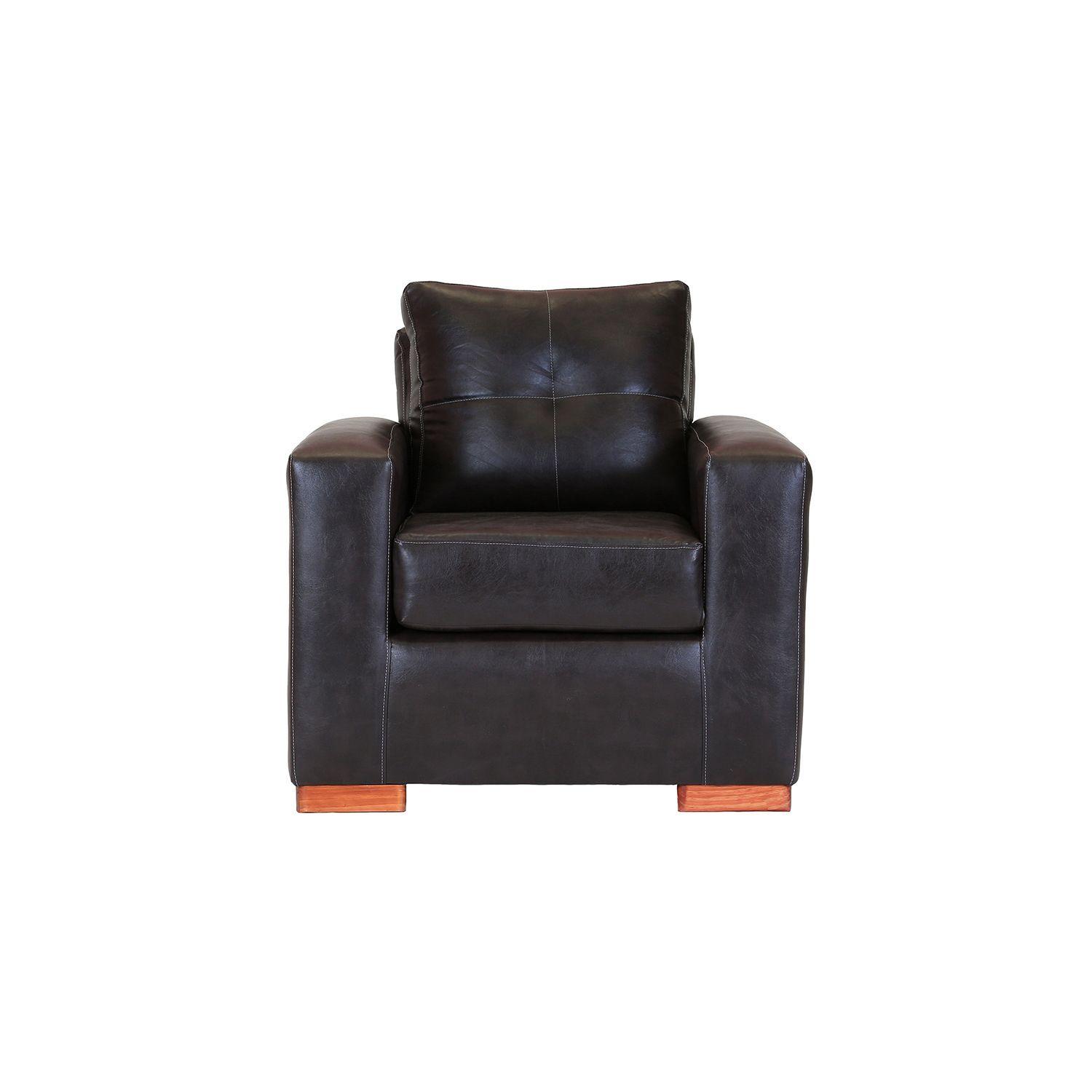 Sofá Roma de 1 Cuerpo - Cuero Sintetico Pu - Café Moro-0