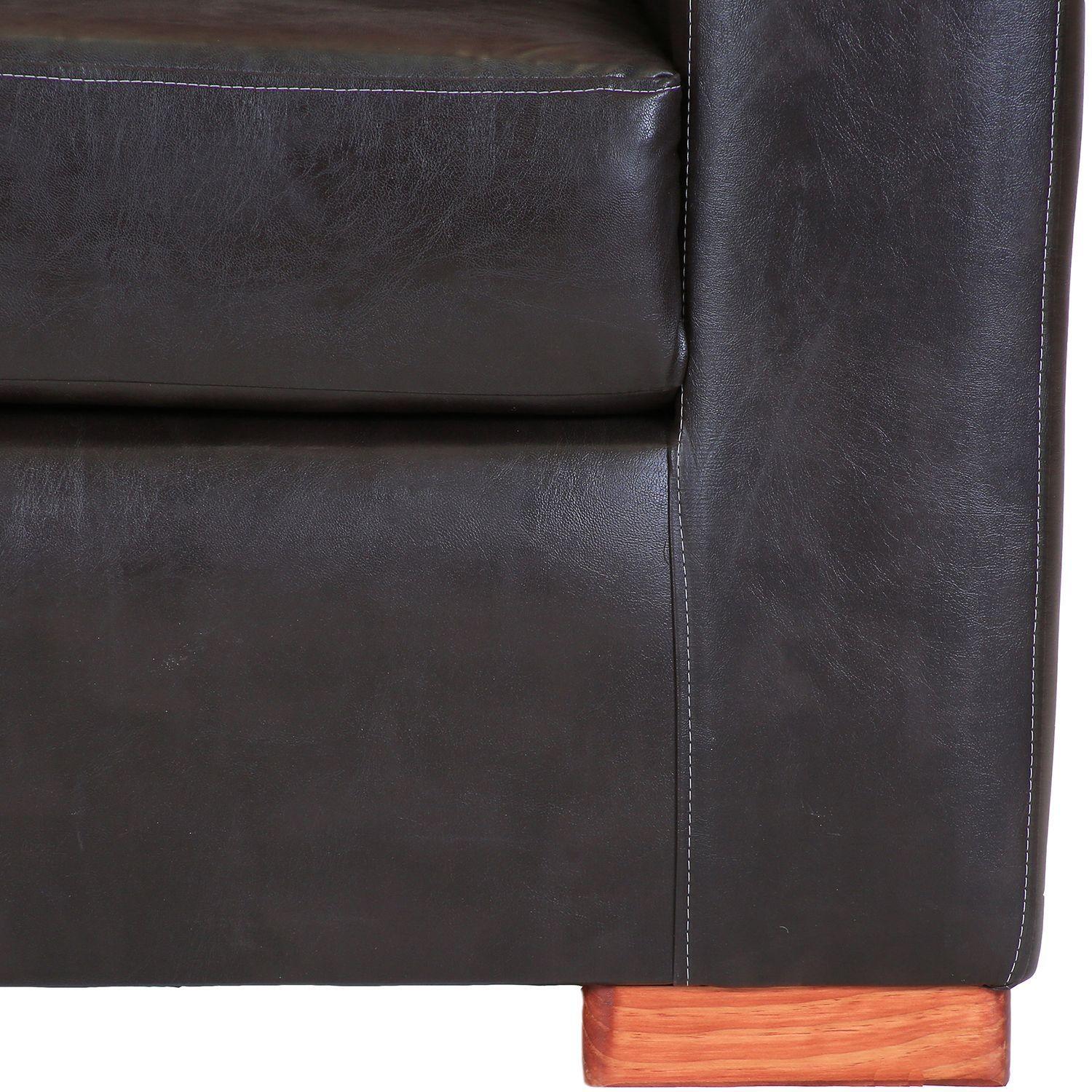 Sofá Roma de 1 Cuerpo - Cuero Sintetico Pu - Café Moro-2