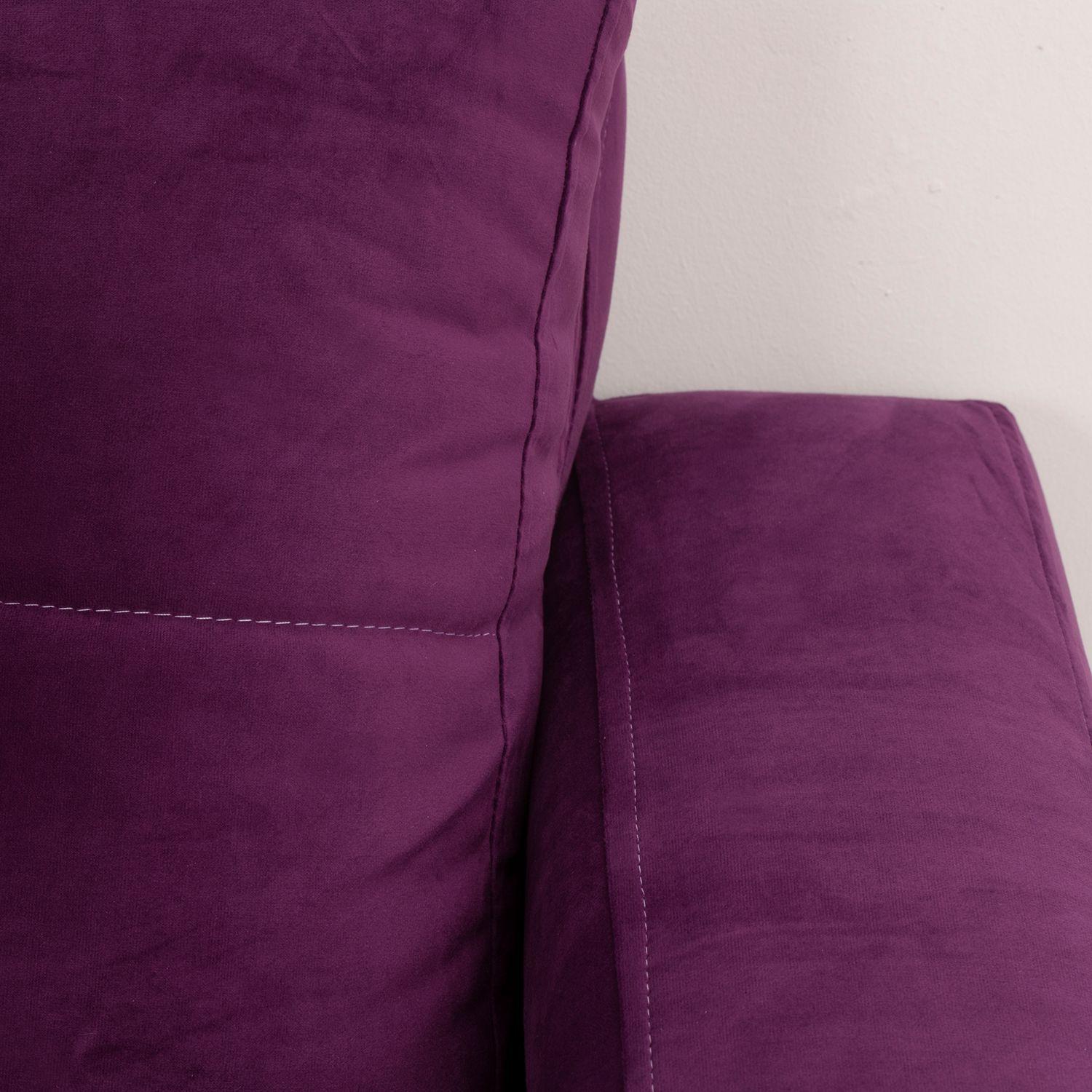 Sofá Seccional Valentina de Felpa - Lila-5