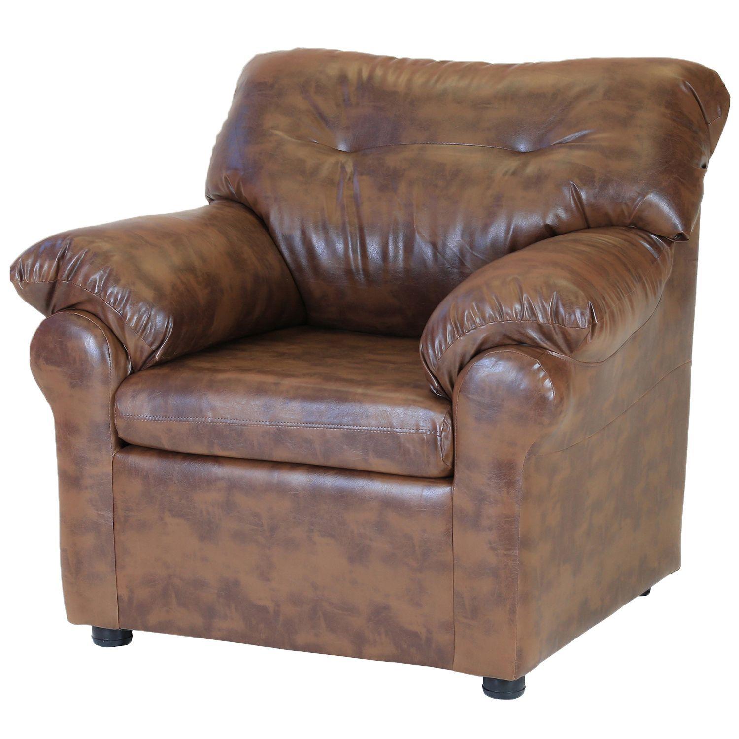 Juego de Living Madrid 3-1-1 de Cuero Sintético Pu - Caramelo-3