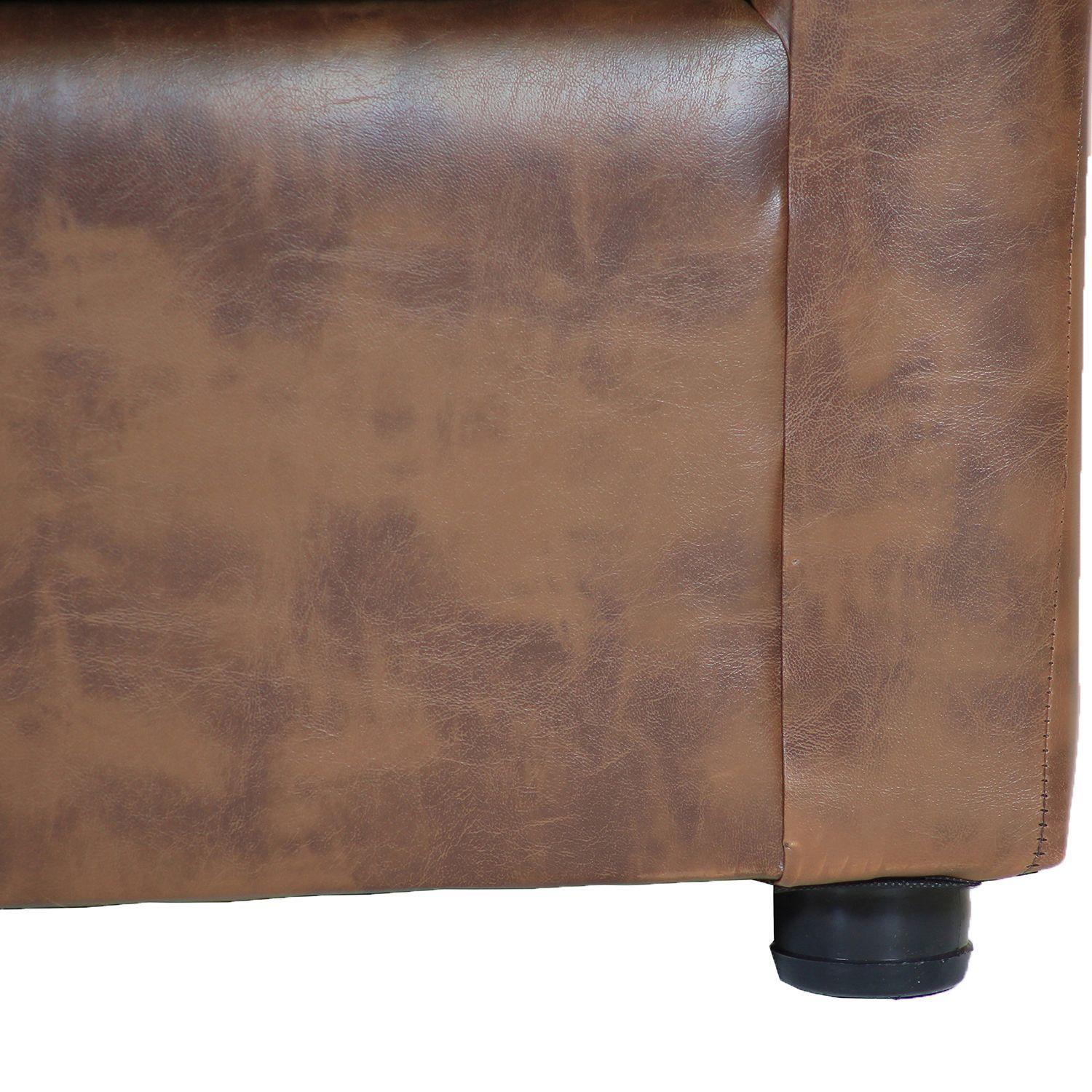 Juego de Living Madrid 3-1-1 de Cuero Sintético Pu - Caramelo-6