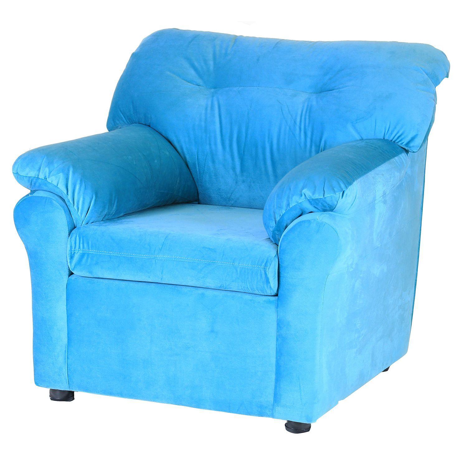 Sofá Madrid 3-1-1 de Felpa - Turquesa-4