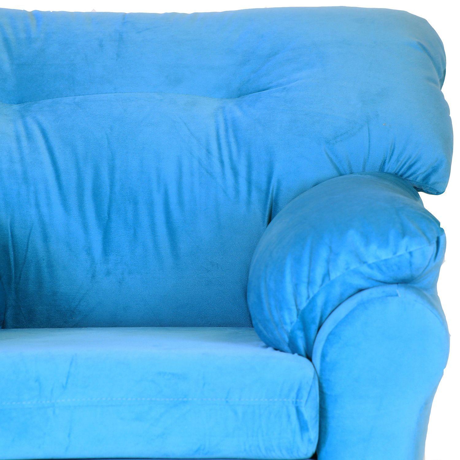 Sofá Madrid 3-1-1 de Felpa - Turquesa-6