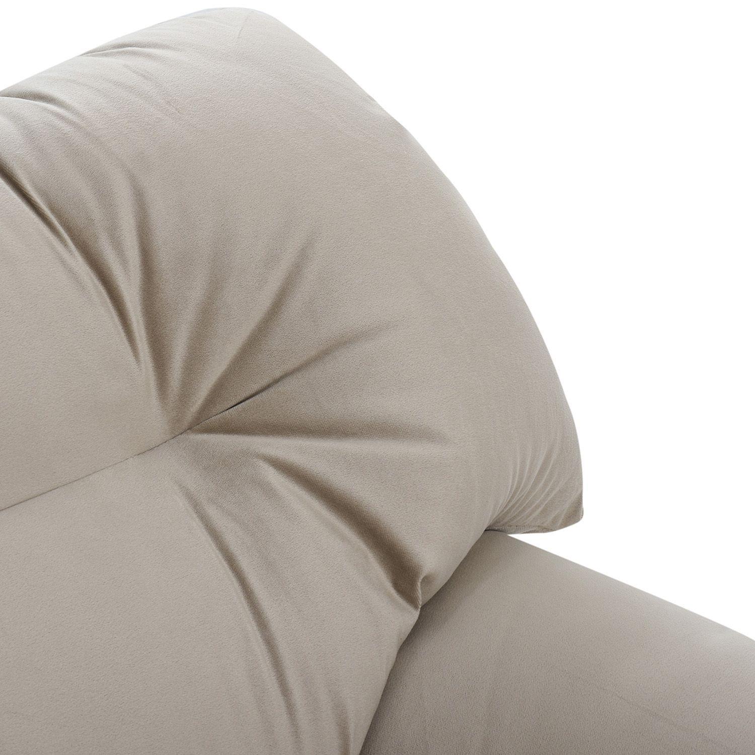 Juego de Living Madrid 2-1-1 de Felpa - Beige-7