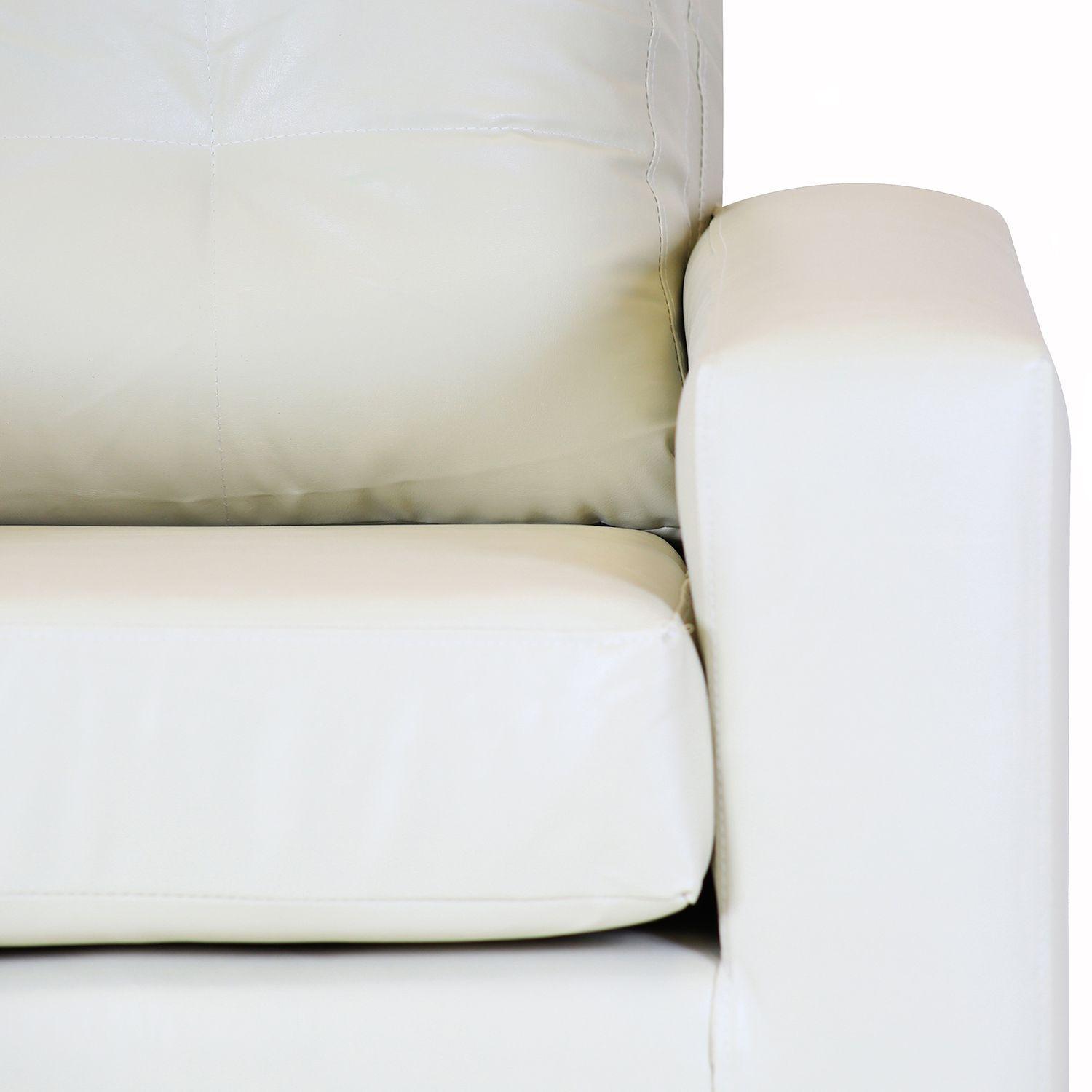 Sofá Roma de 2 Cuerpos - Cuero Sintetico Pu - Beige-3