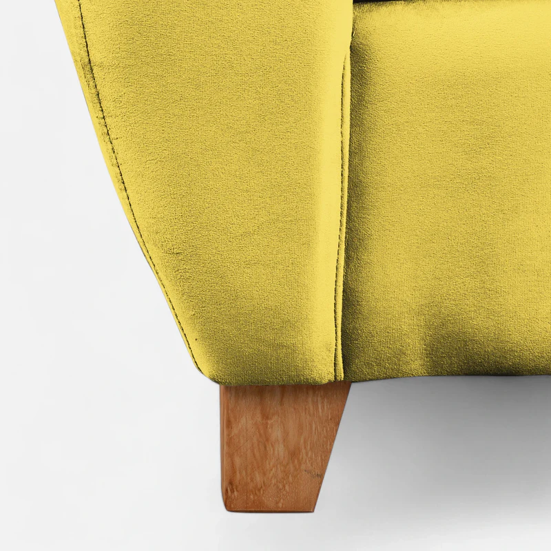 Sofá Perugia 2 Cuerpos Felpa Amarillo-5