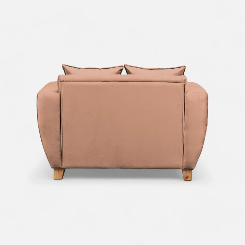Sofá Perugia 2 Cuerpos Felpa Tostado-4