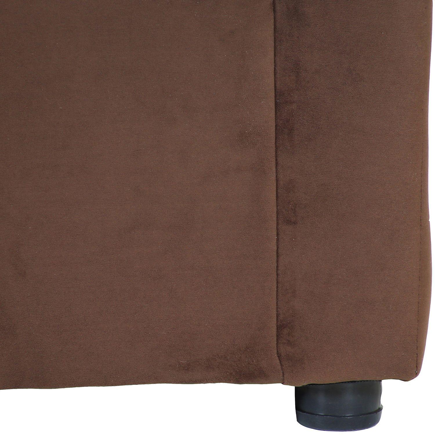 Sofá Madrid de 1 Cuerpo - Felpa Chocolate-3