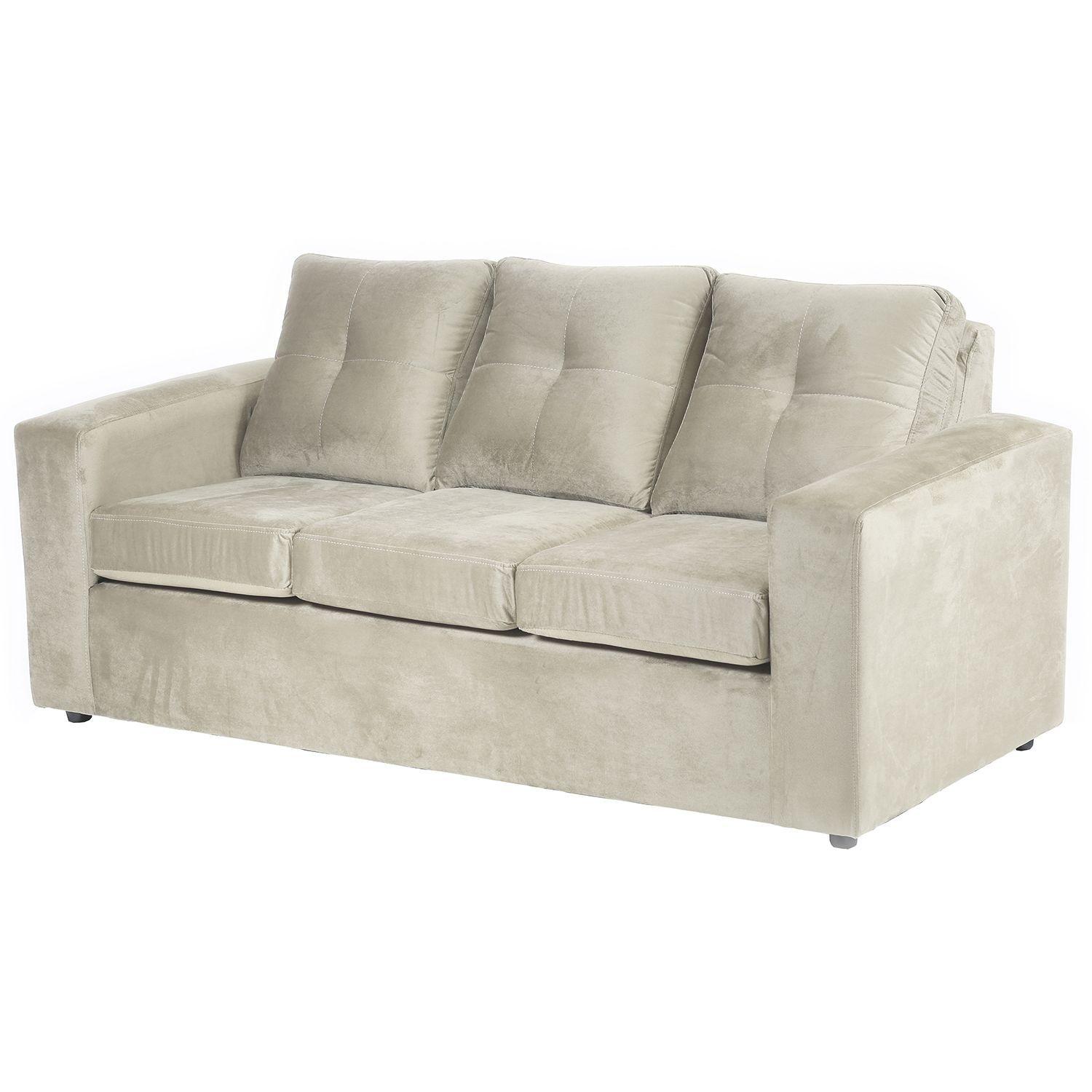 Juego de Living Valentina de Felpa - Beige-2