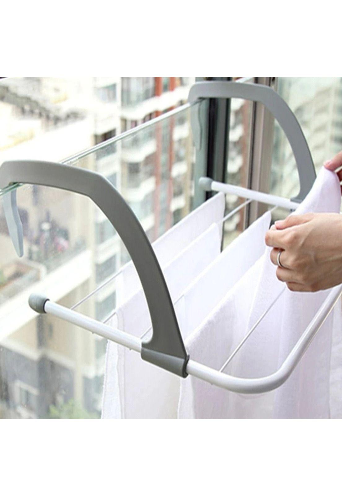 Tendedero Secador De Ropa Plegable Colgador Para Balcon-1