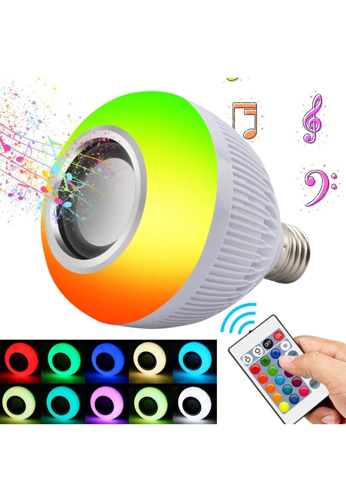 Ampolletas Led Rgb Parlante Bluetooth Control Remoto-3