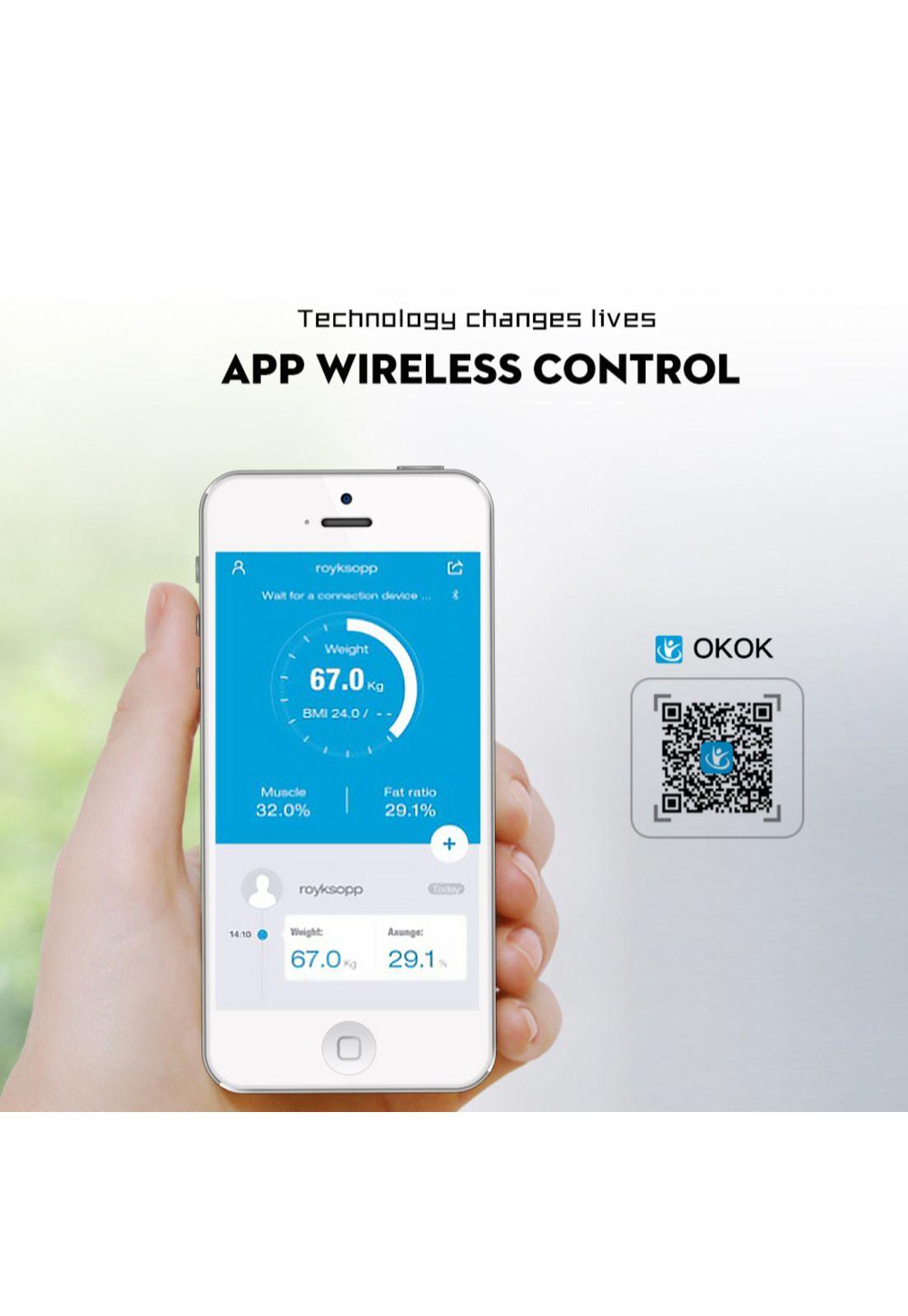 Pesa De Baño Balanza Digital Bluetooth Inteligente-1