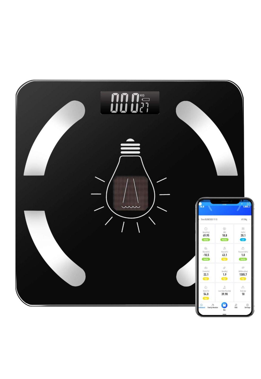 Pesa Inteligente De Baño Bascula Balanza Digital Bluetooth-0