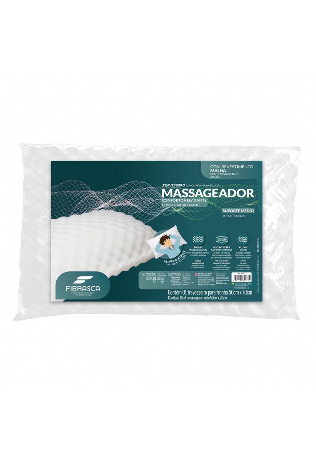 Almohada Masajeador Fibrasca Soporte Medio-0